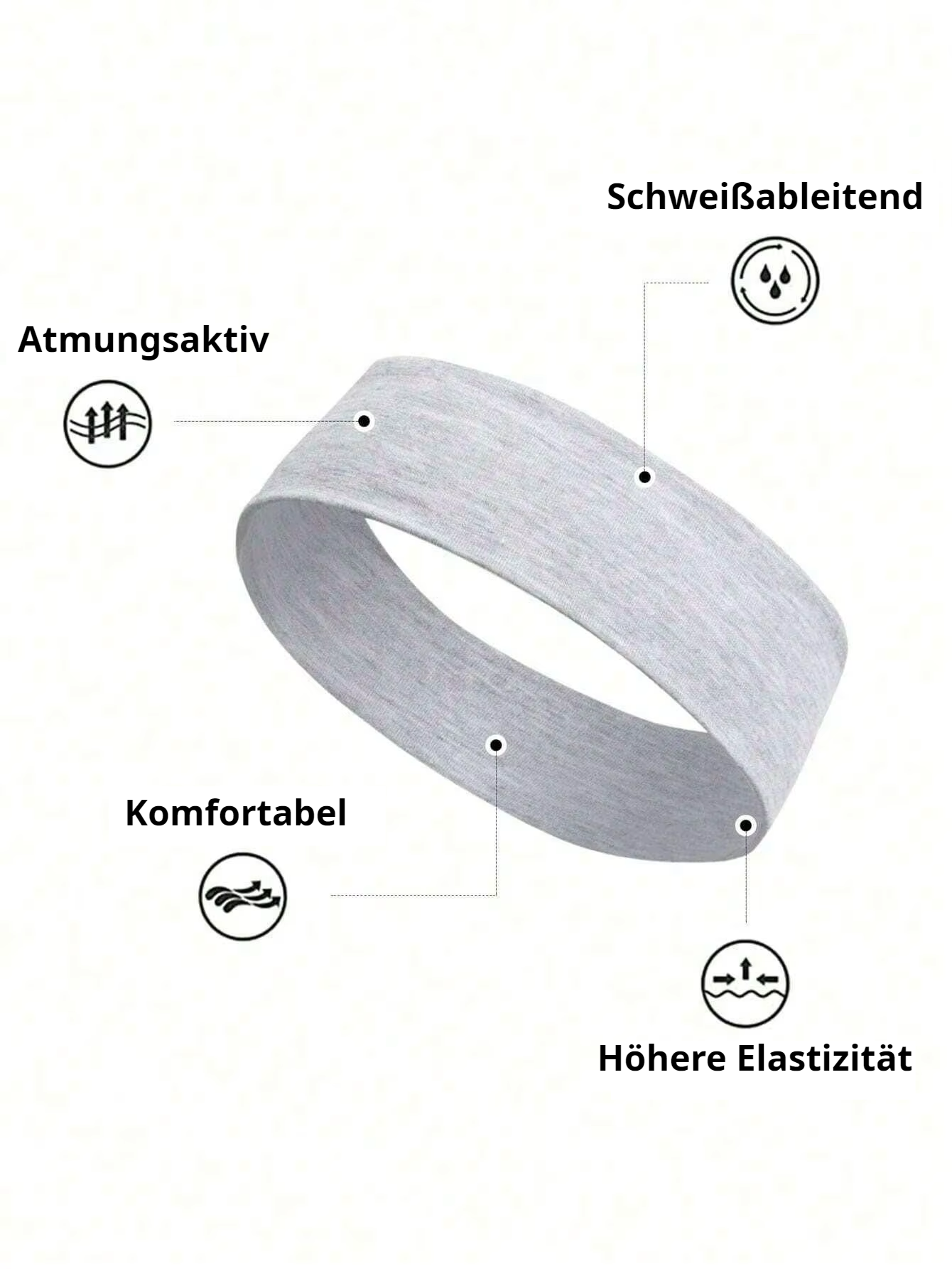 Lunera – 6er-Set Stretch-Stirnbänder für jeden Look