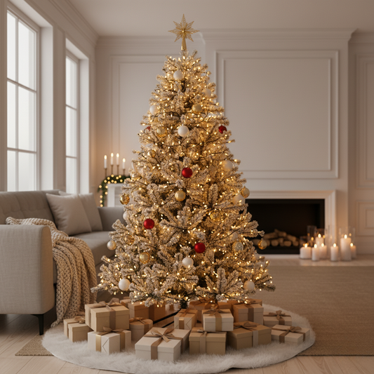 🎅Schneezauber Deluxe. Der künstliche Weihnachtsbaum, der echte Magie versprüht (183 cm)🎅